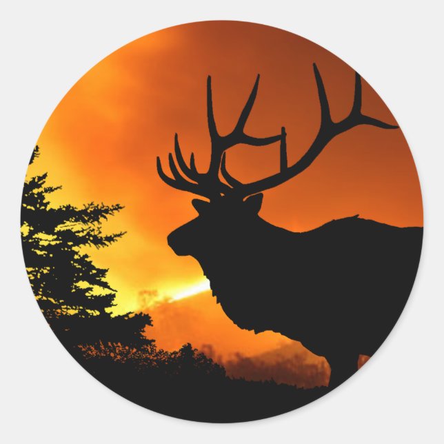 Elk Classic Round Sticker (Front)