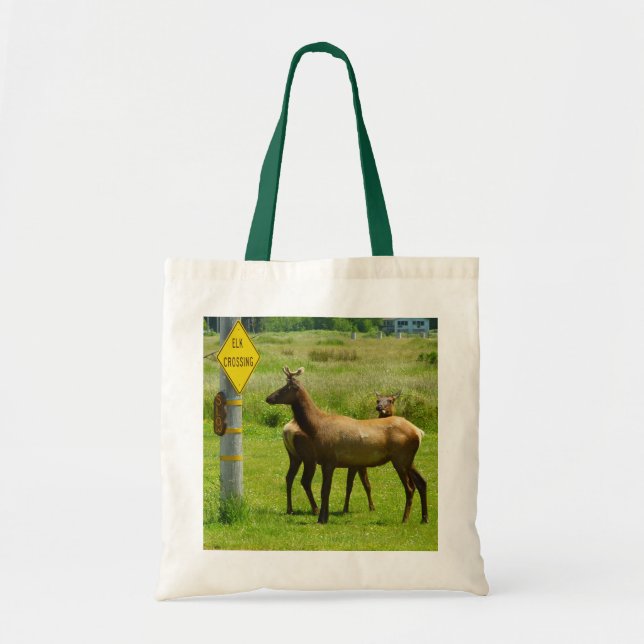 Elk Crossing California Wildlife Photography Tote Bag (Front)