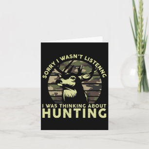 Elk Deer Hunter Funny Deer Hunting Tee Gifts Dad M Card