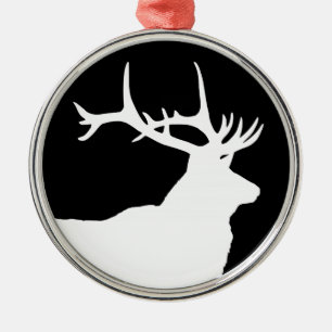 Elk Head Metal Ornament