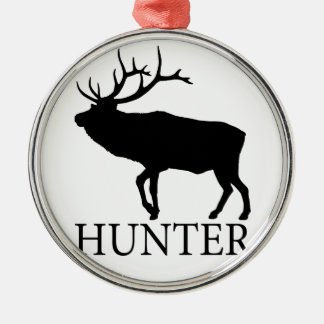 Elk Hunter Metal Ornament