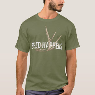 Elk Hunter Shed Happens Funny Deer Hunting T-Shirt