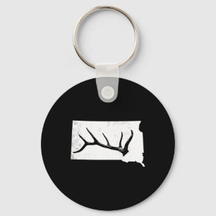 Elk Hunting Elkaholic Antler Funny Elk Hunter Gift Key Ring