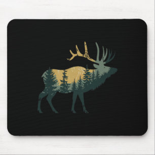 Elk Hunting Hiking Outdoor Camping Forest Men Wome Mouse Pad