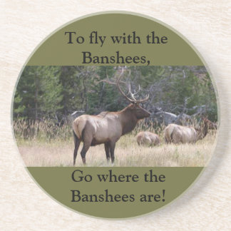 Elk Hunting Sandstone Wildlife Coaster