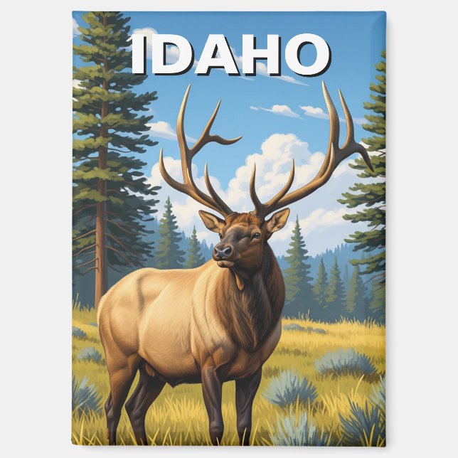 Elk in Idaho Magnet (Front)