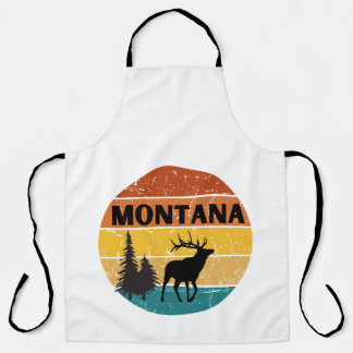 Elk in Montana Mountains. Outdoorsmen, Hunter Apron