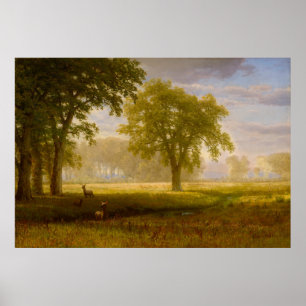 Elk in Oak Grove (Tuolumne Meadows) Poster