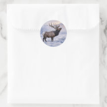 Elk in the Snow Beautiful Yule Christmas