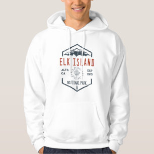 Elk Island National Park Canada Vintage Distressed Hoodie