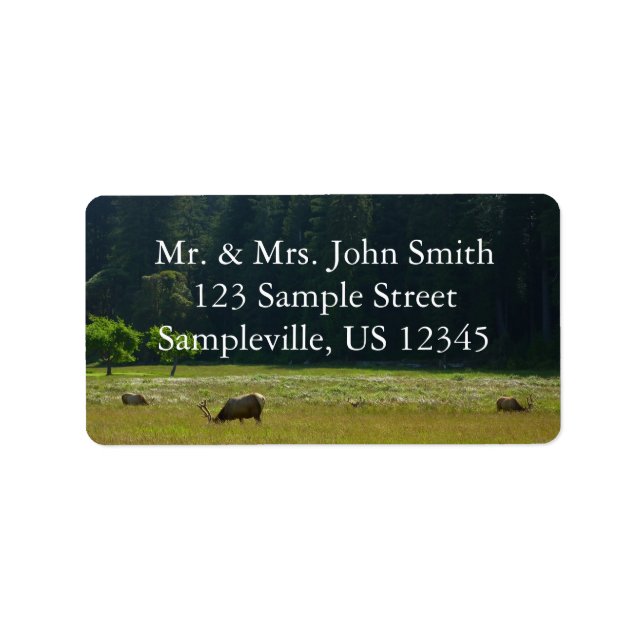 Elk Meadow at Redwood National Park Label (Front)