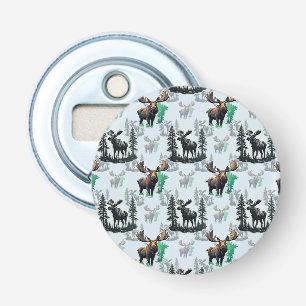 Elk Moose Antlers Deer Pattern Design Bottle Opener