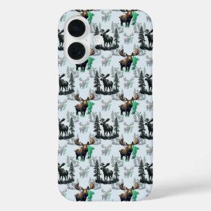 Elk Moose Antlers Deer Pattern Design  iPhone 16 Case