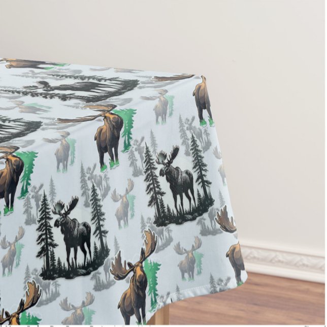 Elk Moose Antlers Deer Pattern Design  Tablecloth (Creator Uploaded)
