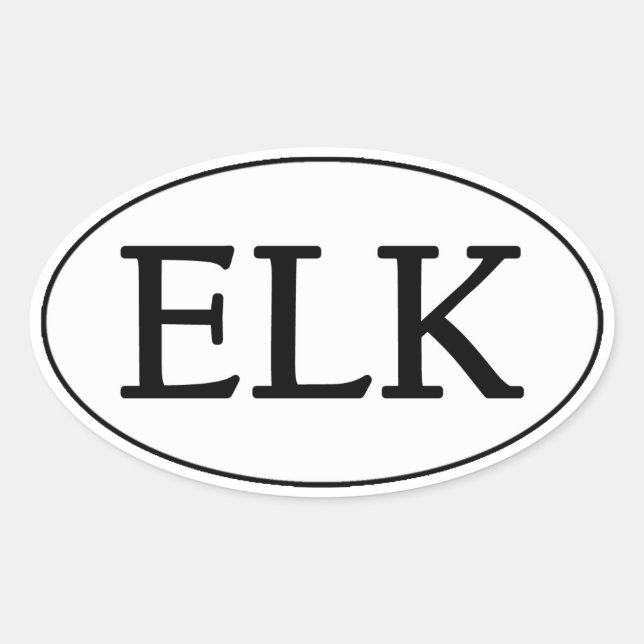ELK Oval Logo Sticker (Front)