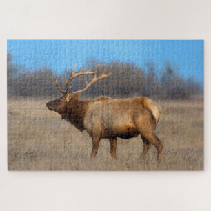Elk Profile in Autumn Jigsaw Puzzle