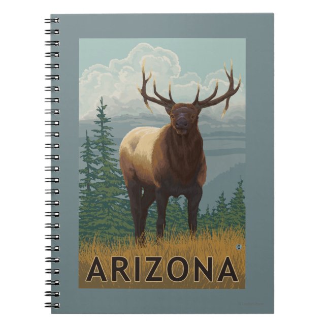 Elk SceneArizona Notebook (Front)