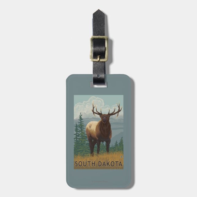 Elk SceneSouth Dakota Luggage Tag (Front Vertical)