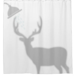 Elk Shadow Silhouette Shadow Buddies in Shower Curtain