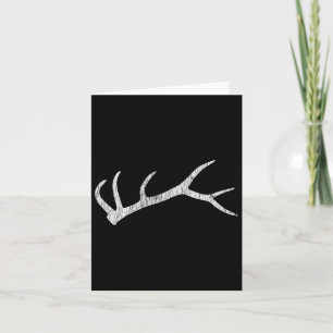 Elk Shed Rack Horn Hunting Card
