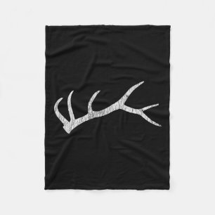 Elk Shed Rack Horn Hunting Fleece Blanket