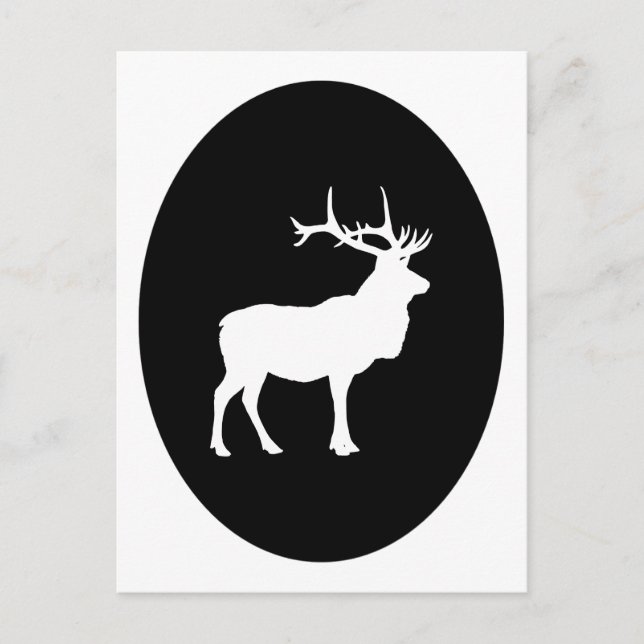 Elk Silhouette Postcard (Front)