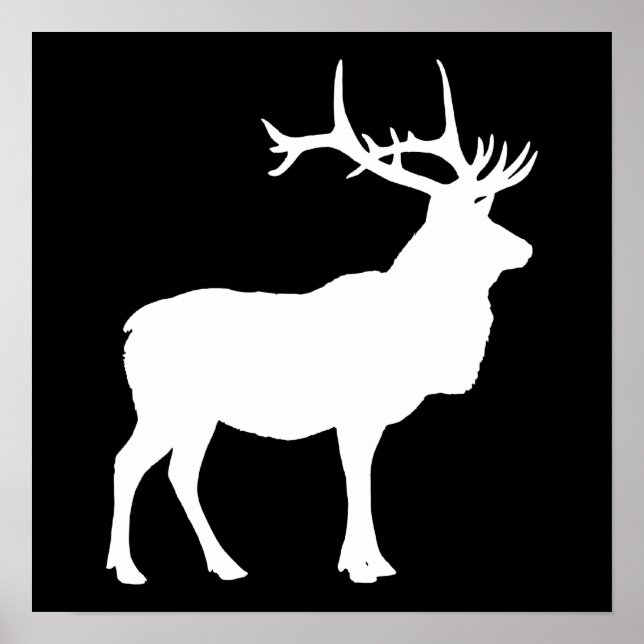 Elk Silhouette Poster (Front)