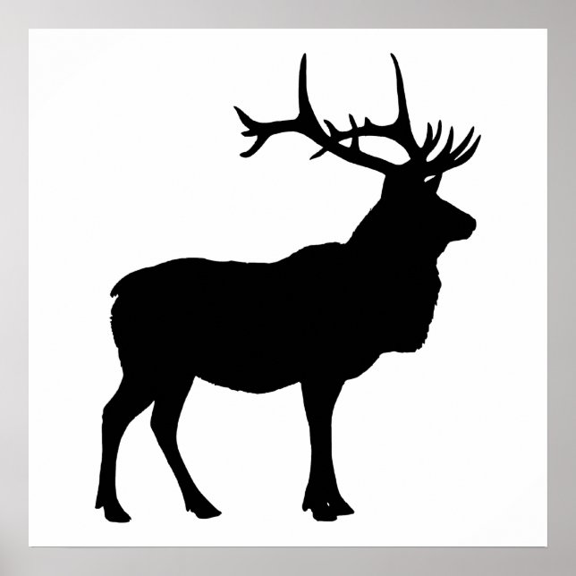 Elk Silhouette Poster (Front)