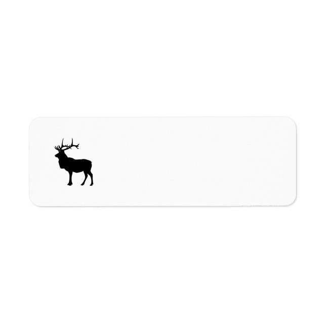 Elk Silhouette Return Address Label (Front)