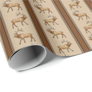 Elk Stripe Wrapping Paper