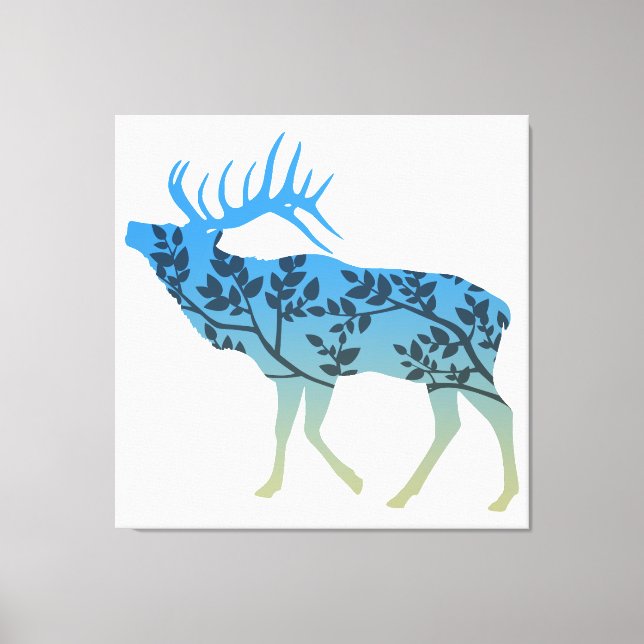 Elk Tree Canvas Print (Front)