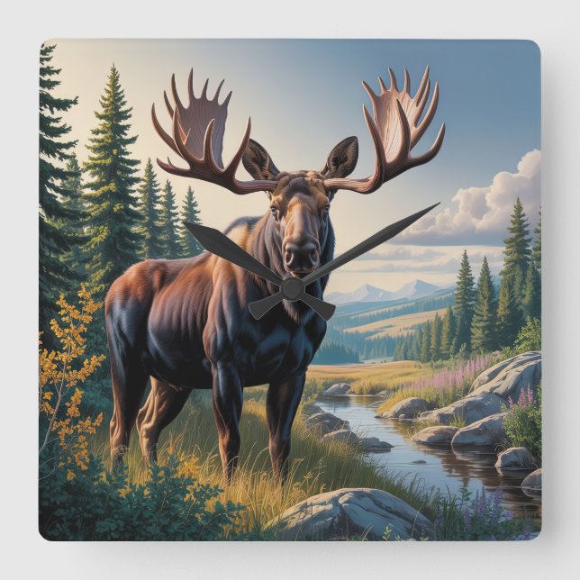 Elk Wall Clock (Front)