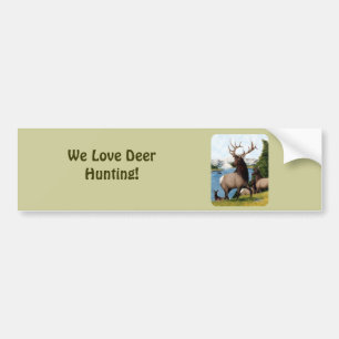 Elk Wapiti Bumper Sticker