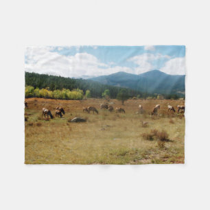 Elk wide angle fleece blanket