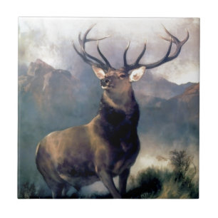 Elk wild animal painting tile