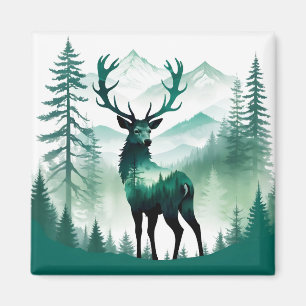 Elk Wildlife Animal Nature Environment Forest Art Magnet