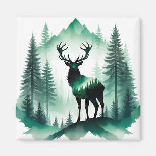 Elk Wildlife Animal Nature Environment Forest Art Magnet