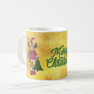 elk with tree coffee mug