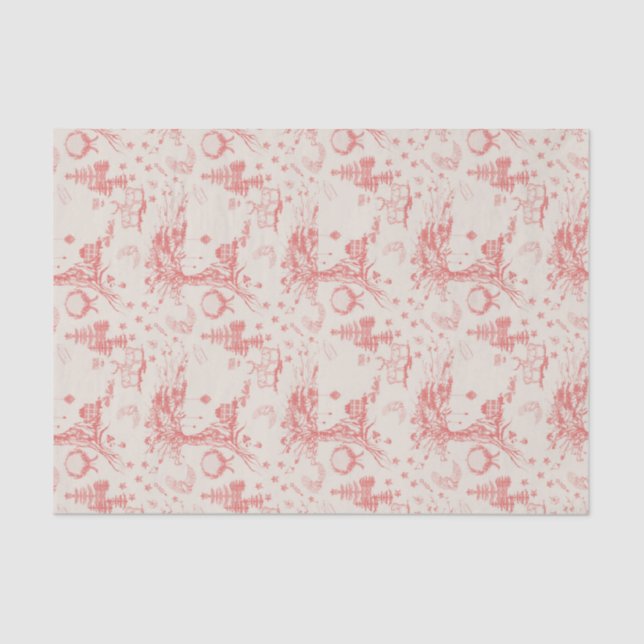 Elk Woods French Toile Tissue Paper (Front)