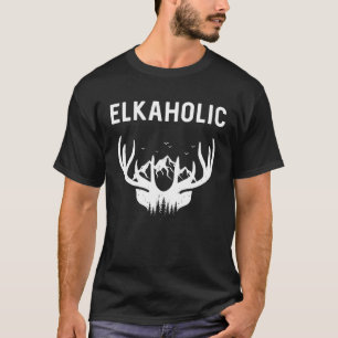 Elkaholic Red Deer Reindeer Wapiti Men Women T-Shirt