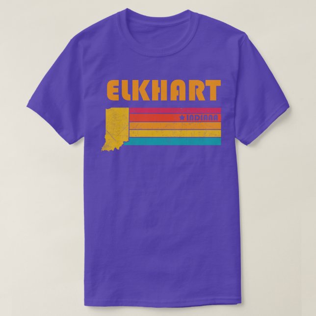 Elkhart Indiana Vintage Distressed Souvenir T-Shirt (Design Front)