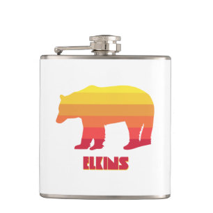 Elkins West Virginia Rainbow Bear Hip Flask