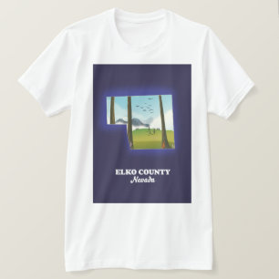 Elko County Nevada map T-Shirt