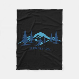 Elko Nevada Ski Resort Skiing Skier  Fleece Blanket