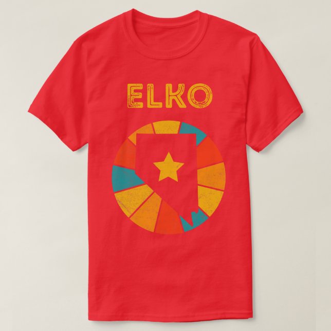 Elko Nevada Vintage Distressed Souvenir 1 T-Shirt (Design Front)