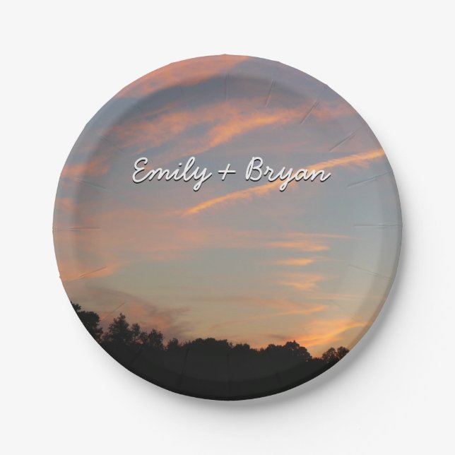 Elkridge Sunset Maryland Landscape Paper Plate (Front)