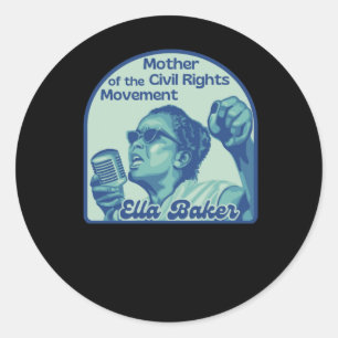 Ella Baker Portrait - Mother Of The Civil Rights M Classic Round Sticker
