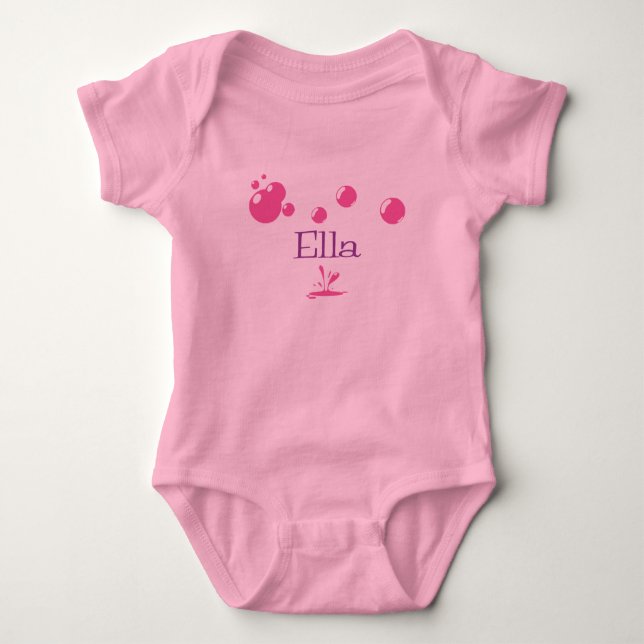 Ella Bubbles Baby Bodysuit (Front)