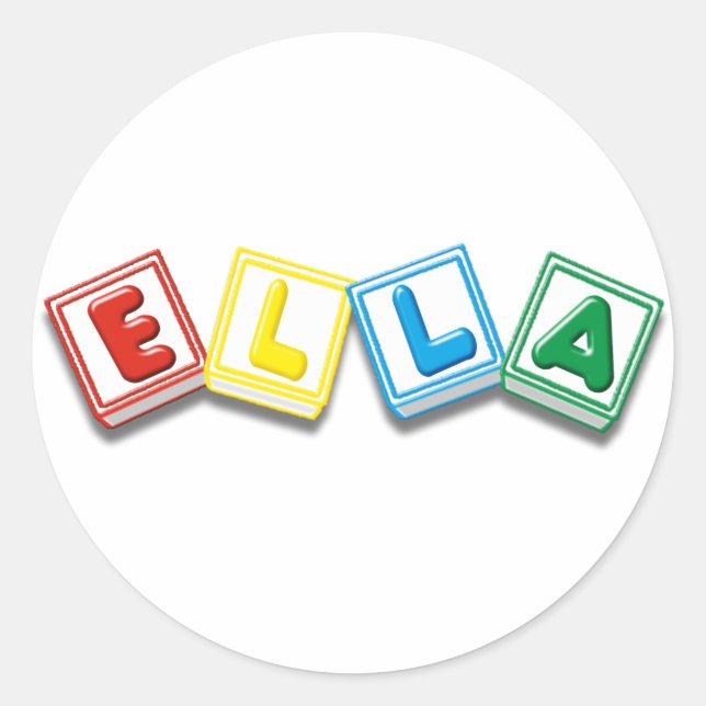 Ella Classic Round Sticker (Front)