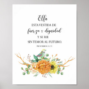 Ella esta vestida de fuerza y dignidad Póster Poster